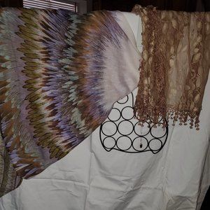 Scarves in earth tones